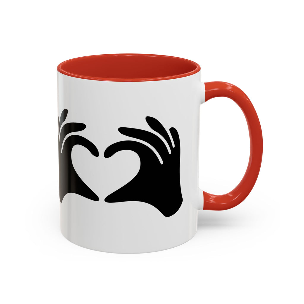 Show Up Living Accent Coffee Mug | Heart-Hands Design (11oz & 15oz)
