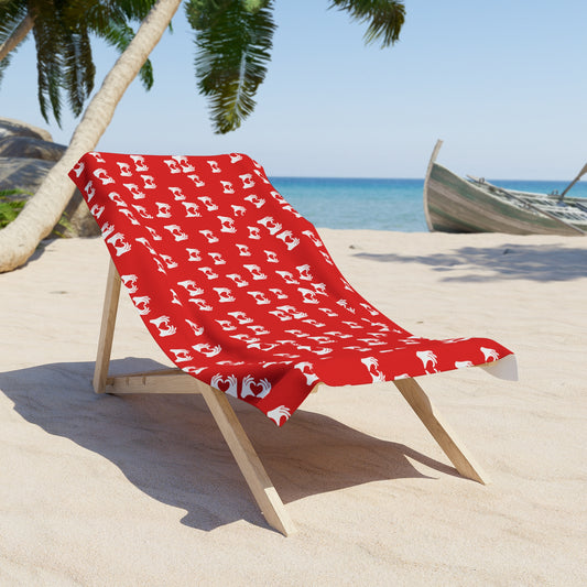 Show Up Living Beach Towel | Red Heart-Hands Summer Towel