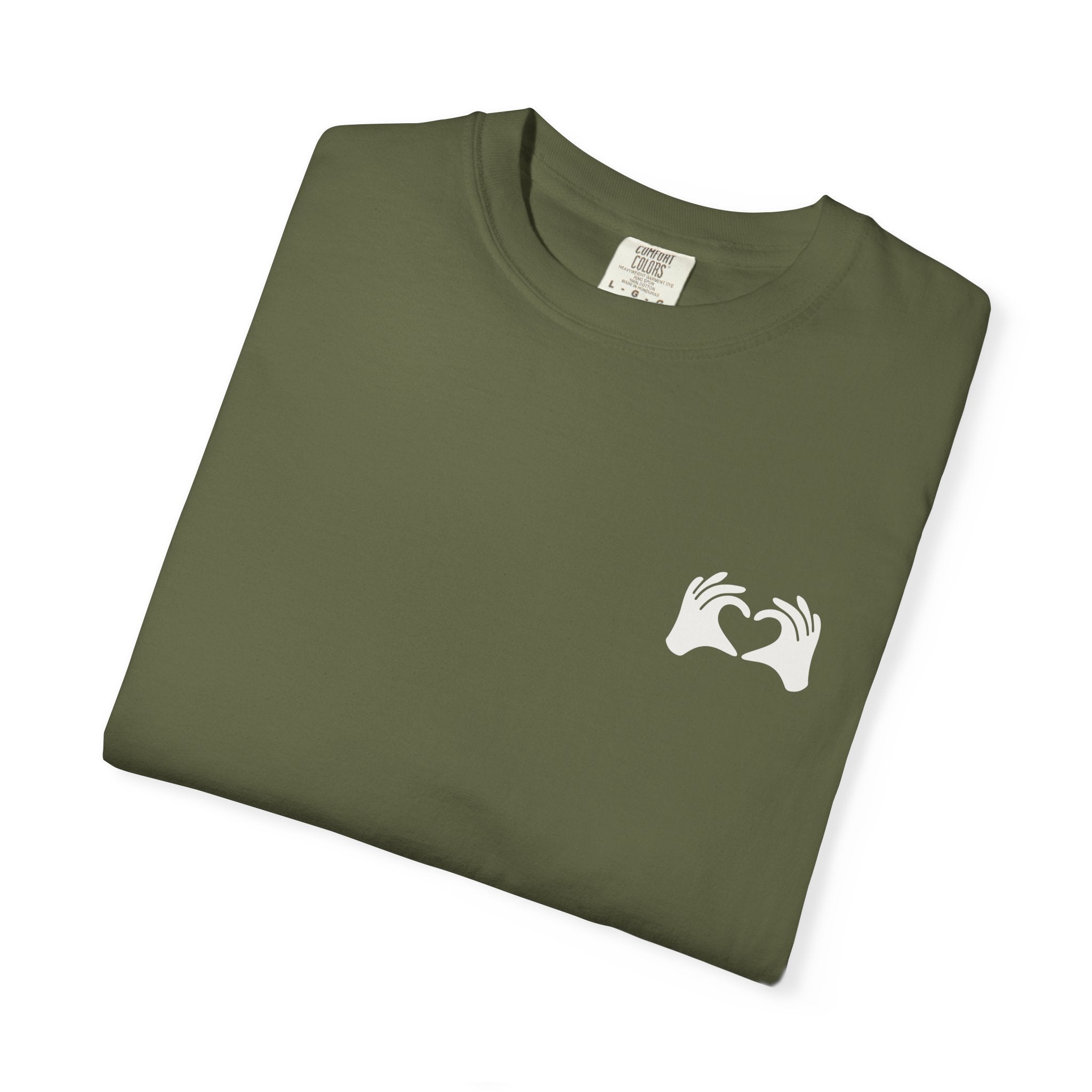 Black t-shirt with 'Sheepdog' logo on a white background