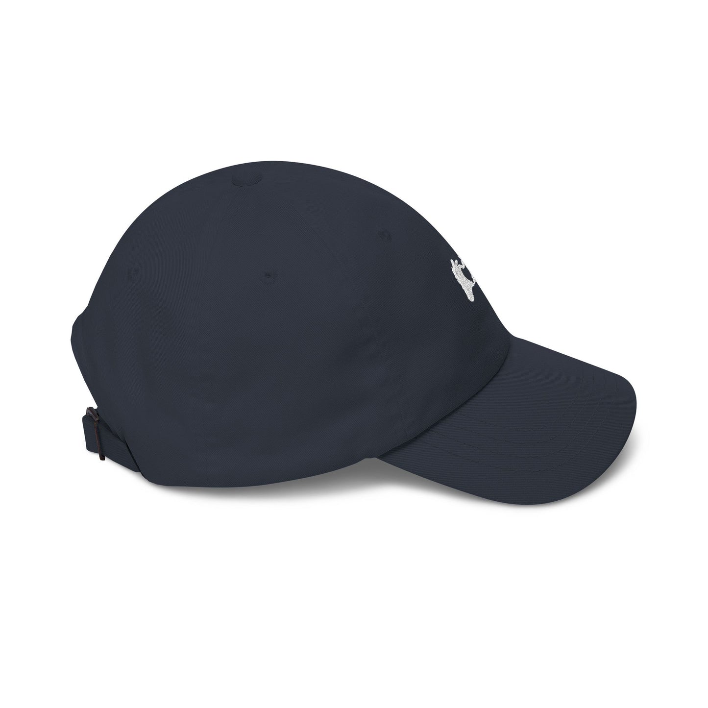 Show Up Living Navy Dad Cap | White Heart-Hands Embroidered Cap