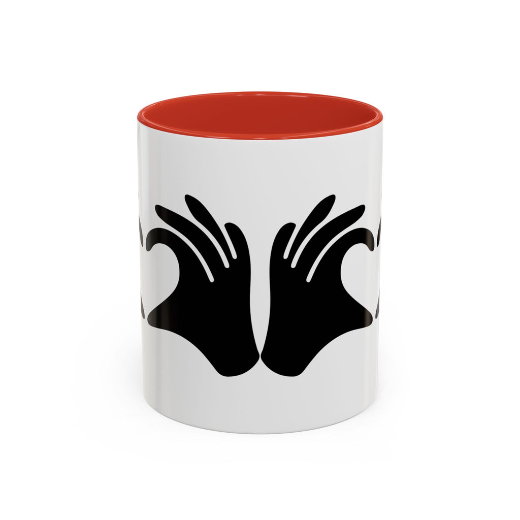 Show Up Living Accent Coffee Mug | Heart-Hands Design (11oz & 15oz)