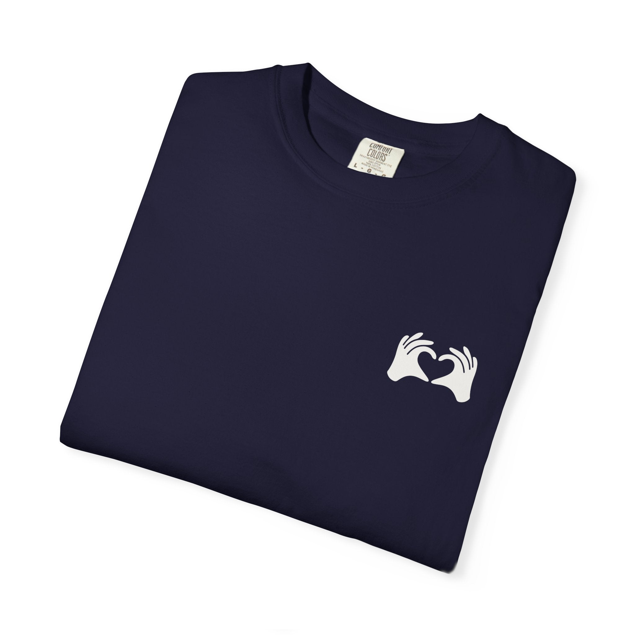 Black t-shirt with 'Sheepdog' logo on a white background