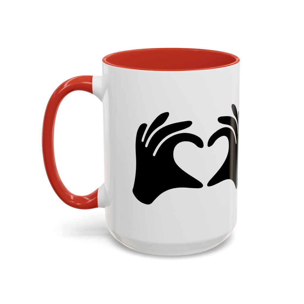 Show Up Living Accent Coffee Mug | Heart-Hands Design (11oz & 15oz)