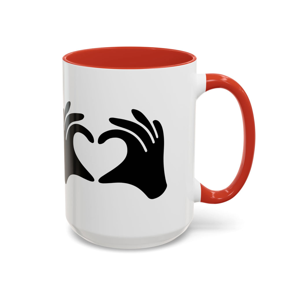 Show Up Living Accent Coffee Mug | Heart-Hands Design (11oz & 15oz)