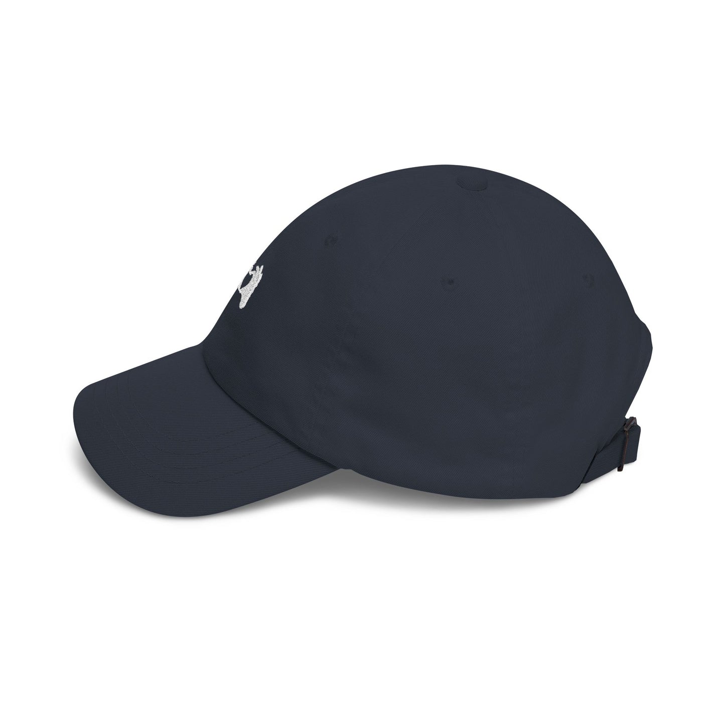 Show Up Living Navy Dad Cap | White Heart-Hands Embroidered Cap